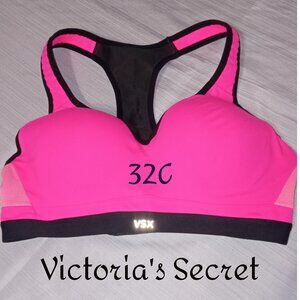 Victoria's Secret VSX The Incredible Sports Bra Pink & Black Size 32C Li…